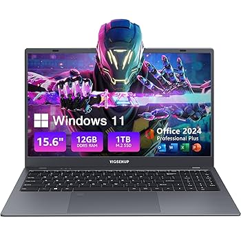 Amazon.com: VIGSENUP Laptop, 12GB LPDDR5 RAM 1TB SSD, 15.6